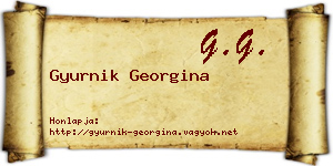 Gyurnik Georgina névjegykártya